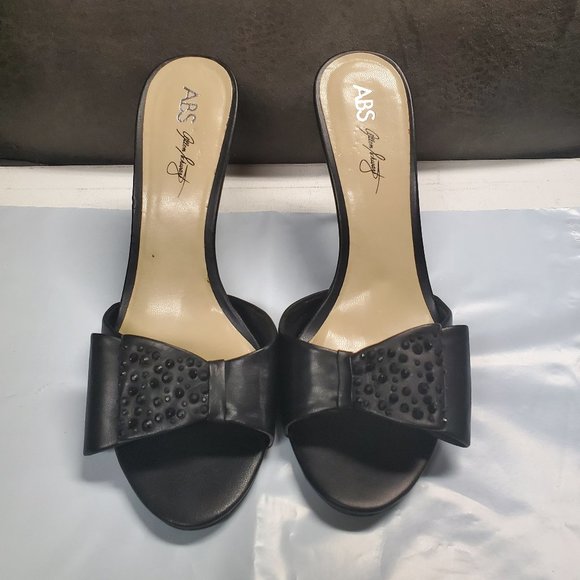 Shoes - Women - Allen Schwartz - Dalila Black Kid Leather - Size 10M - Picture 1 of 6